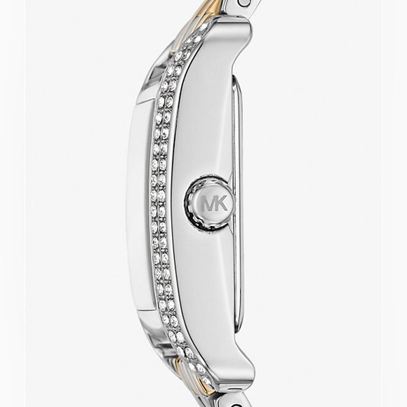 Michael Kors Mini Monroe Pavé Two-Tone Watch - Picture 4 of 14